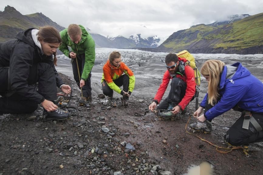 Getting ready for a glacier walk