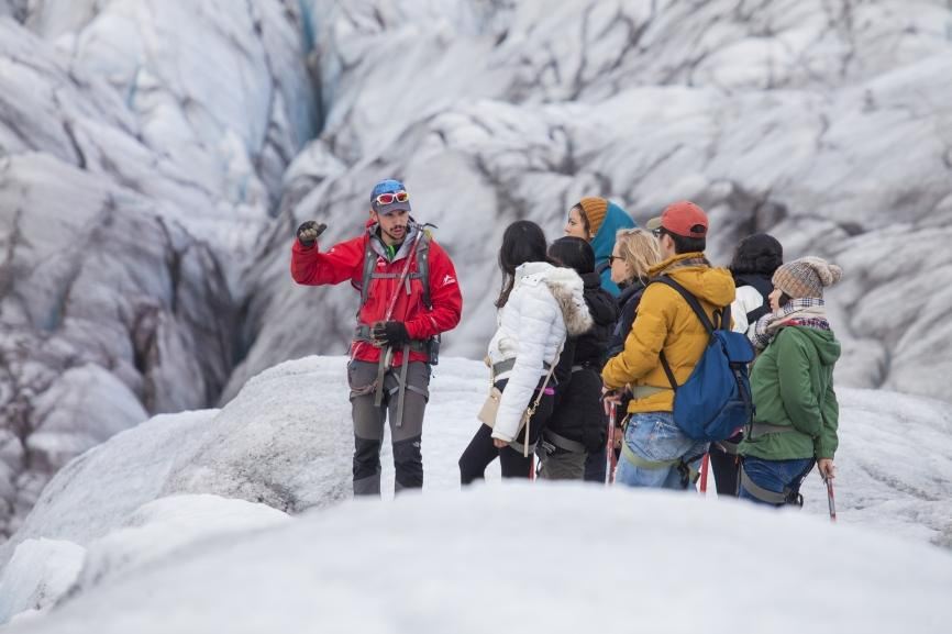 Taking good care around the crevasses