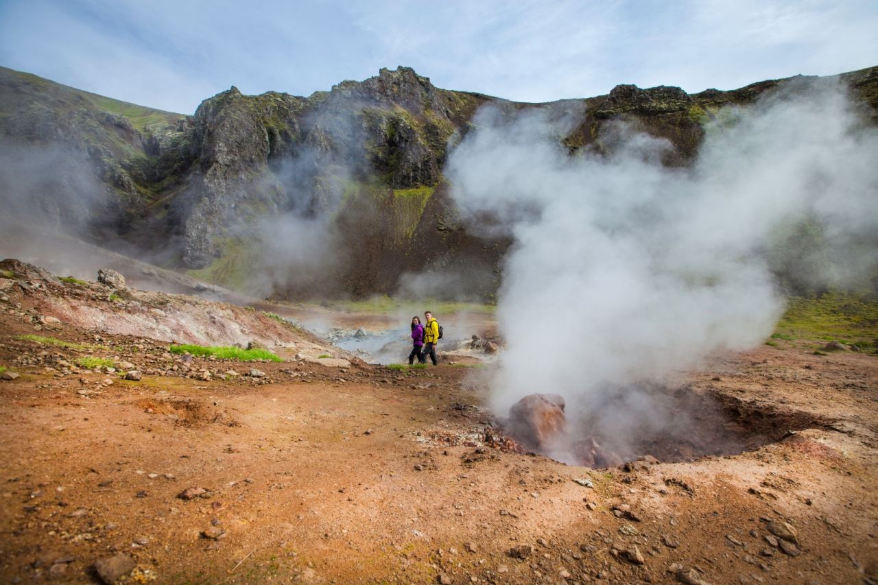 Reykjadalur hot spring valley