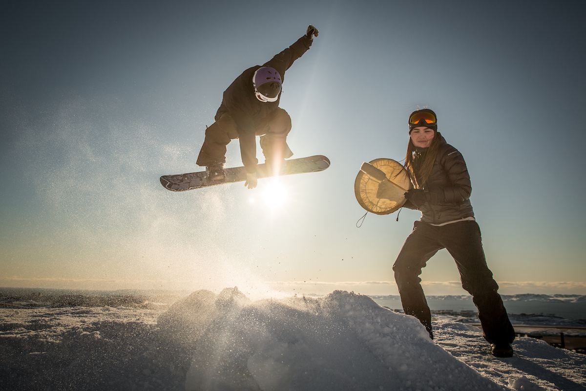 Snowboarding and Drum Dancing, Easter in Greenland