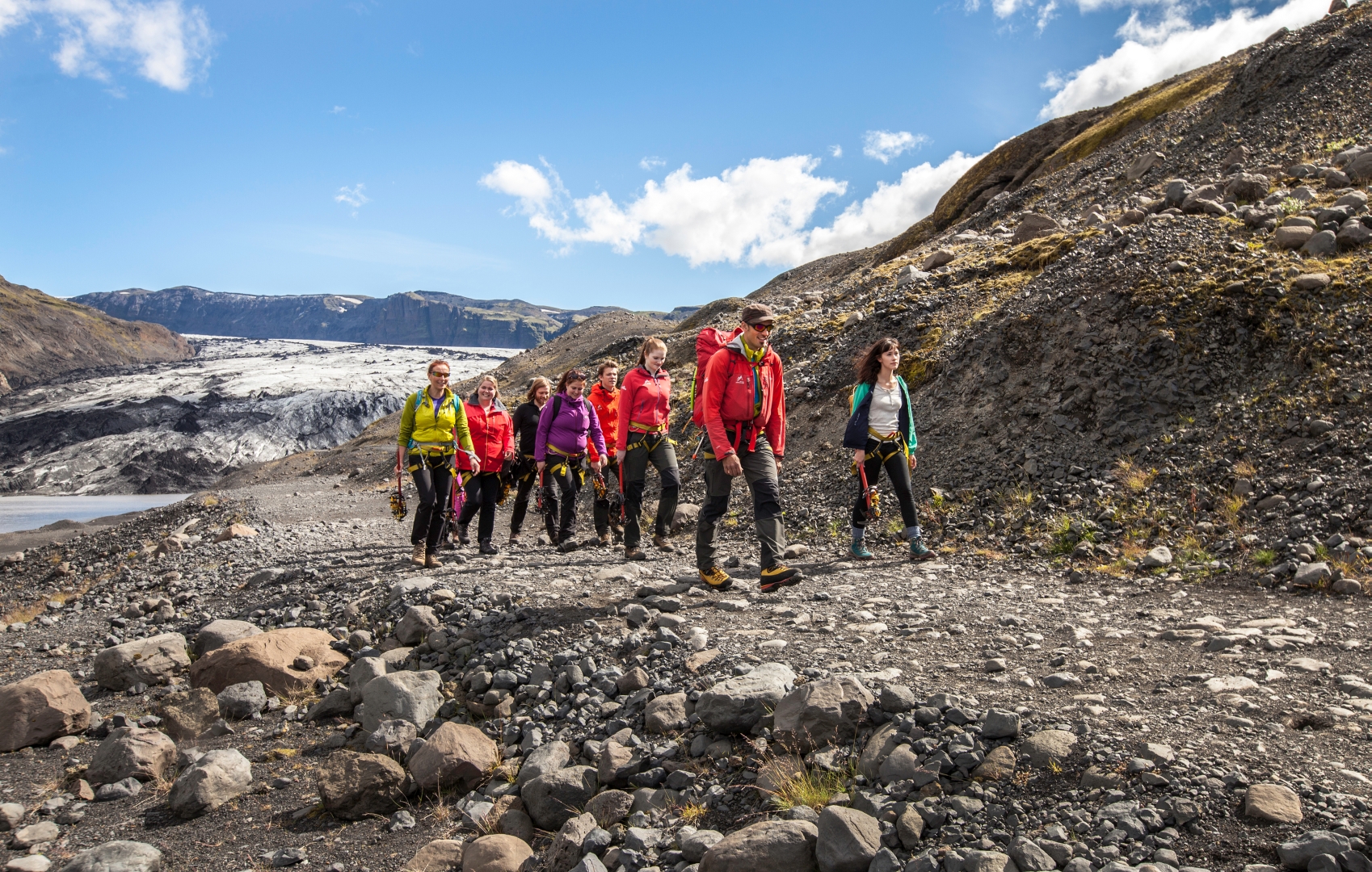 Heading back after the glacier walk