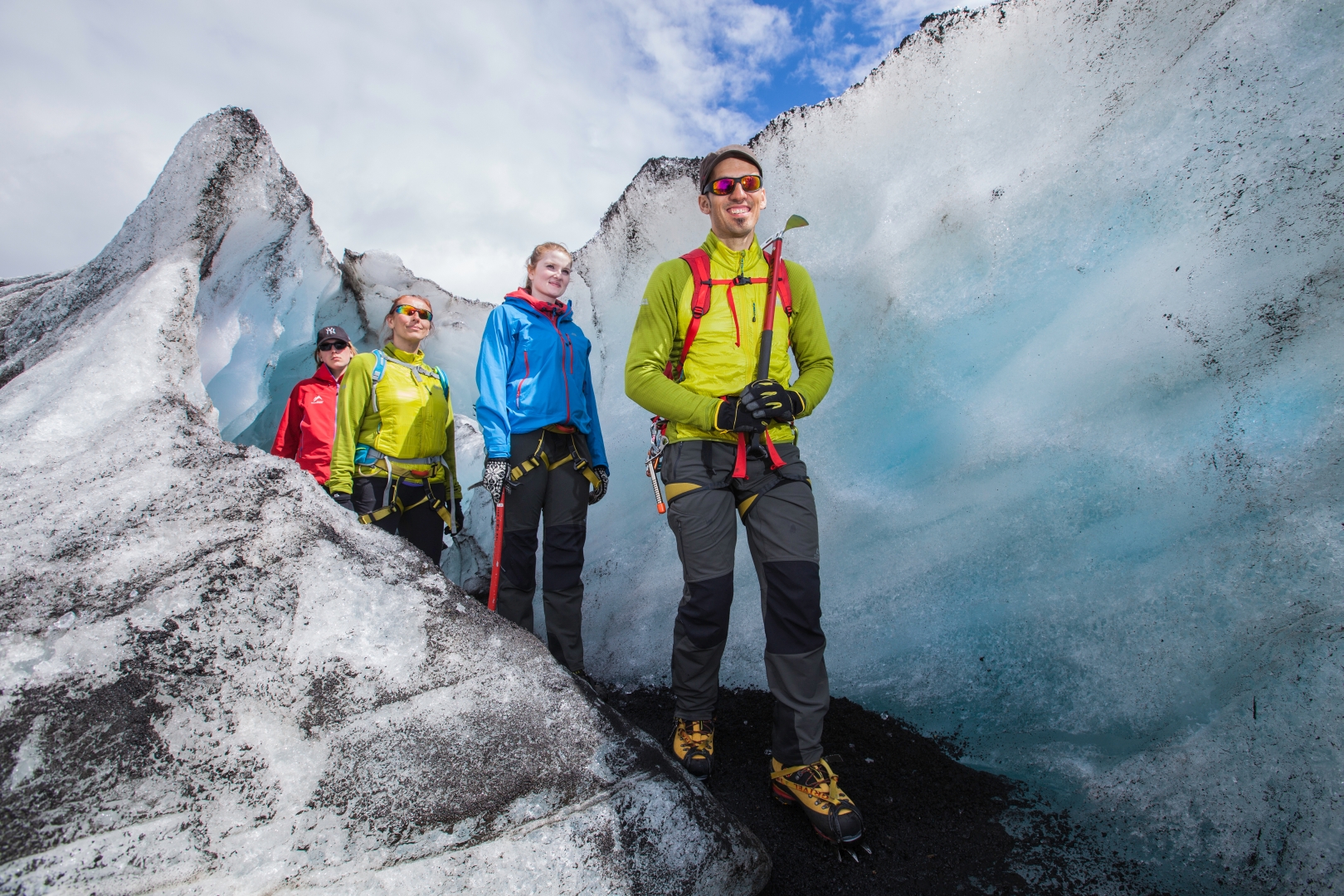 Getting back to the surface of the glacier