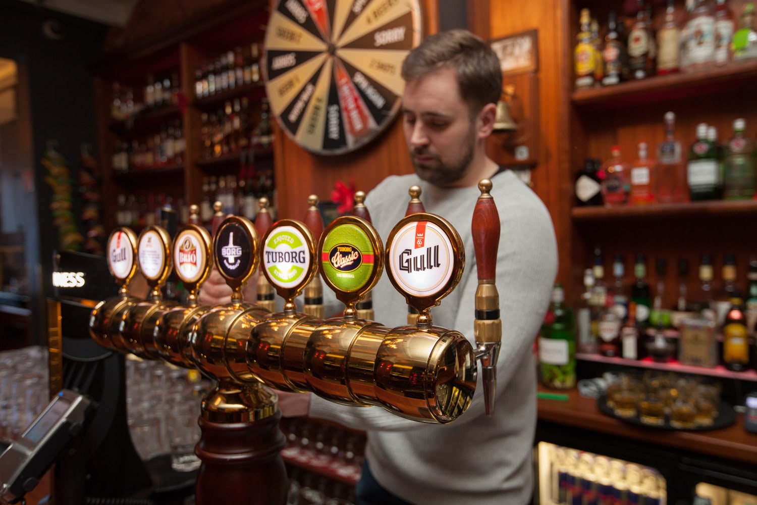 Selection of beers available