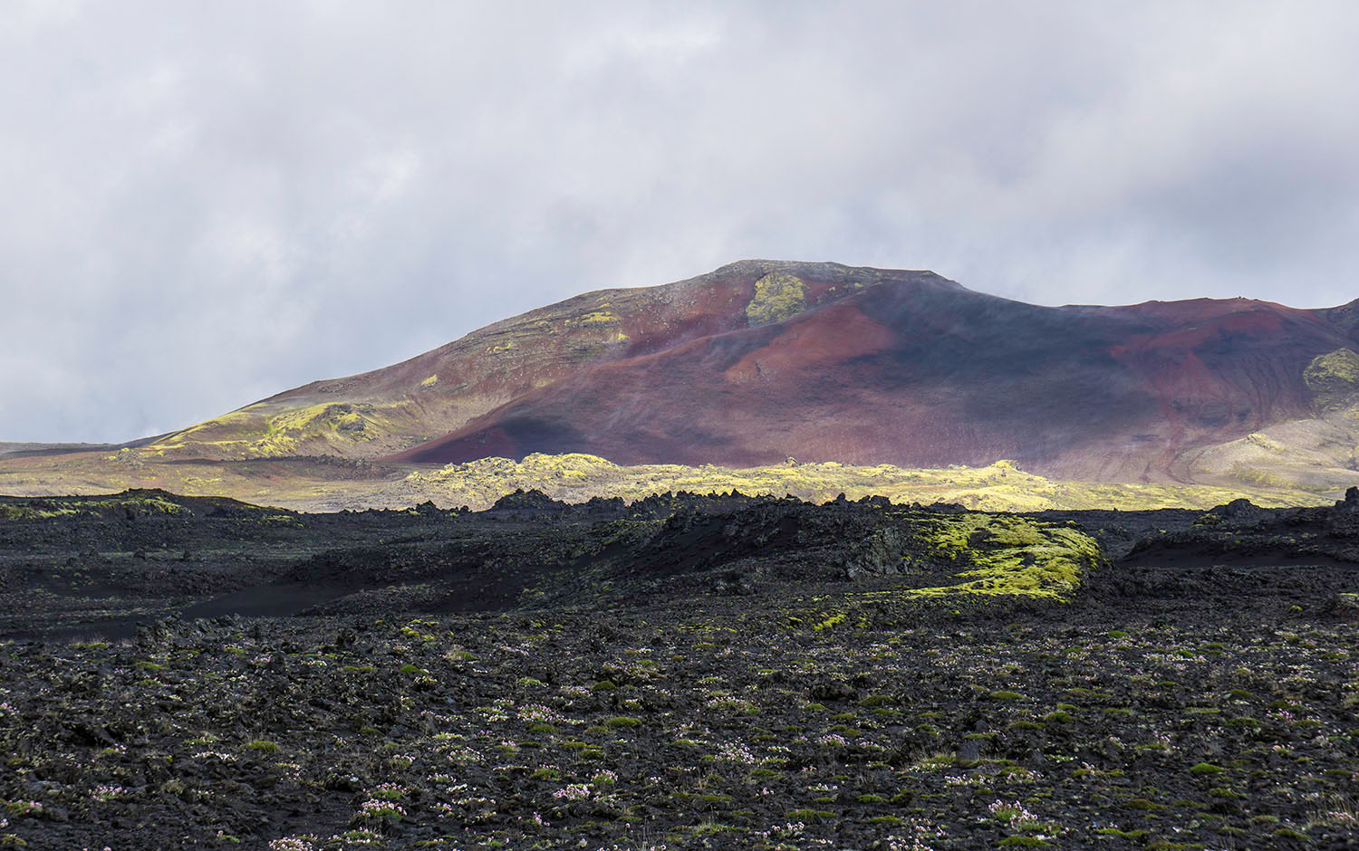 A colorful mountain
