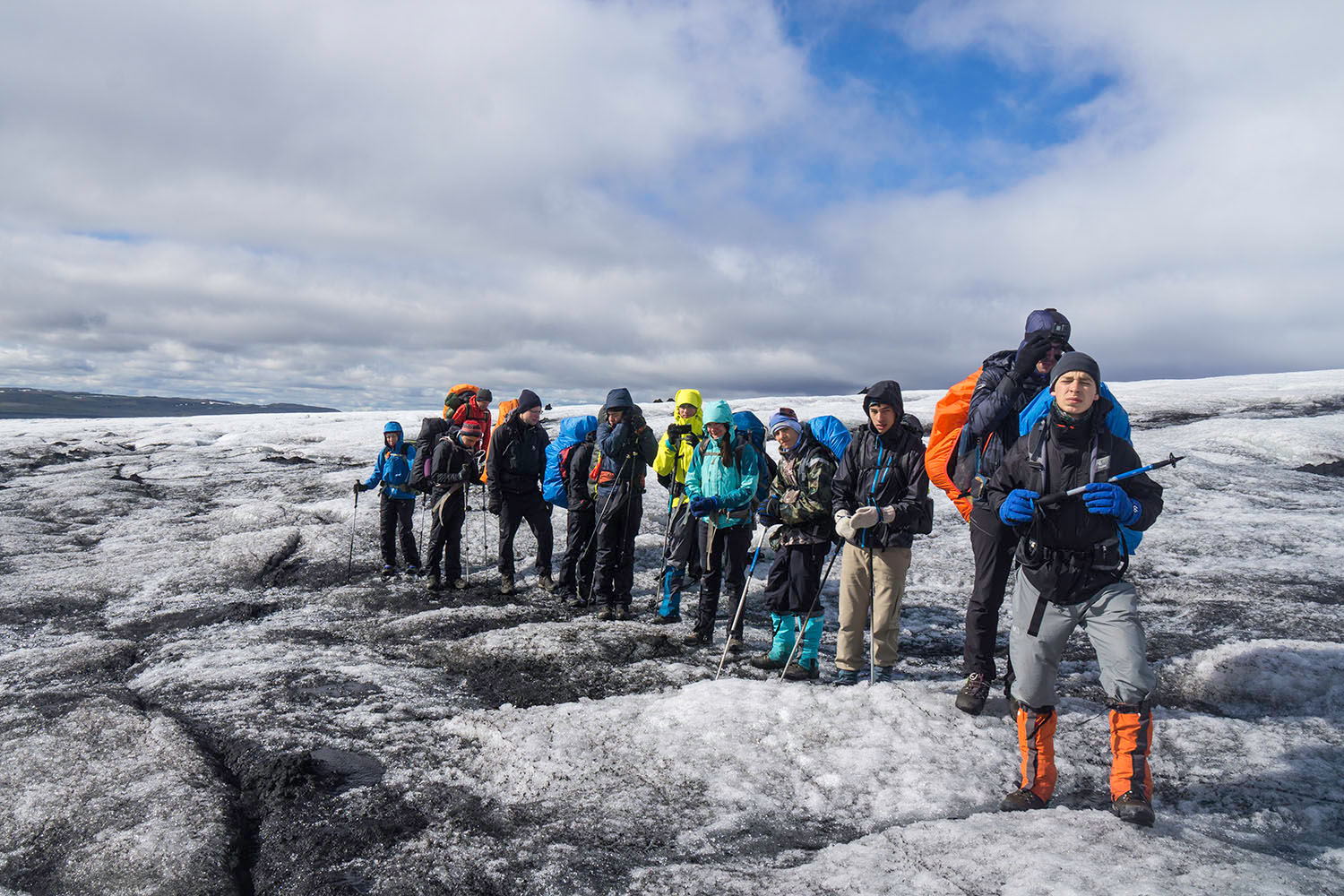 Crossing the glacier
