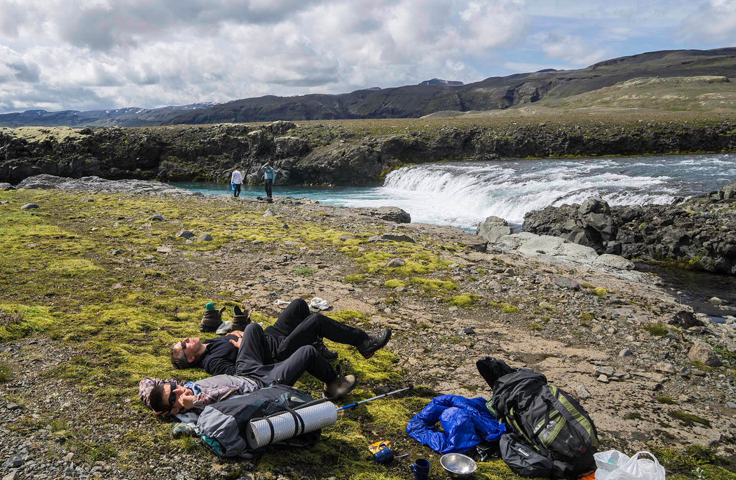 Resting a bit by the waterfall