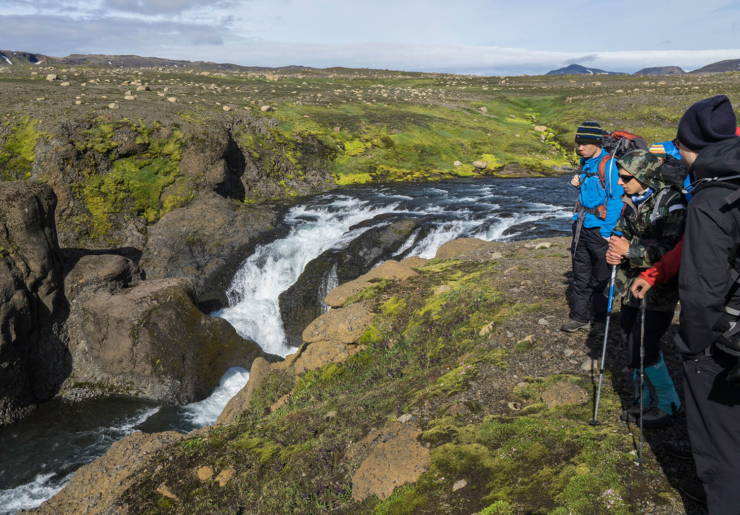 Looking at the waterfall