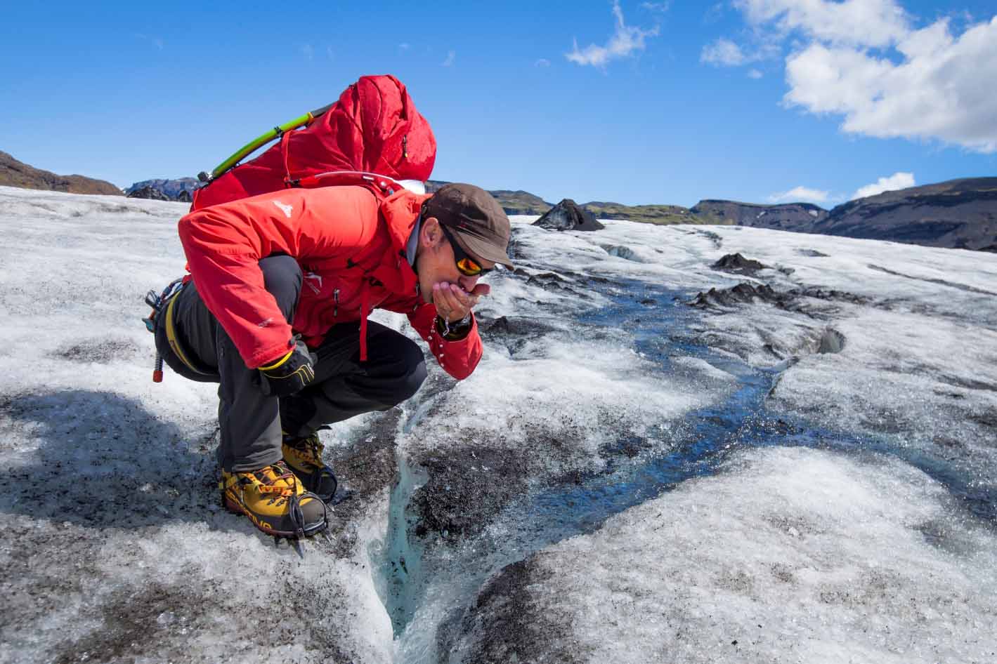 Abundance of ice cold water