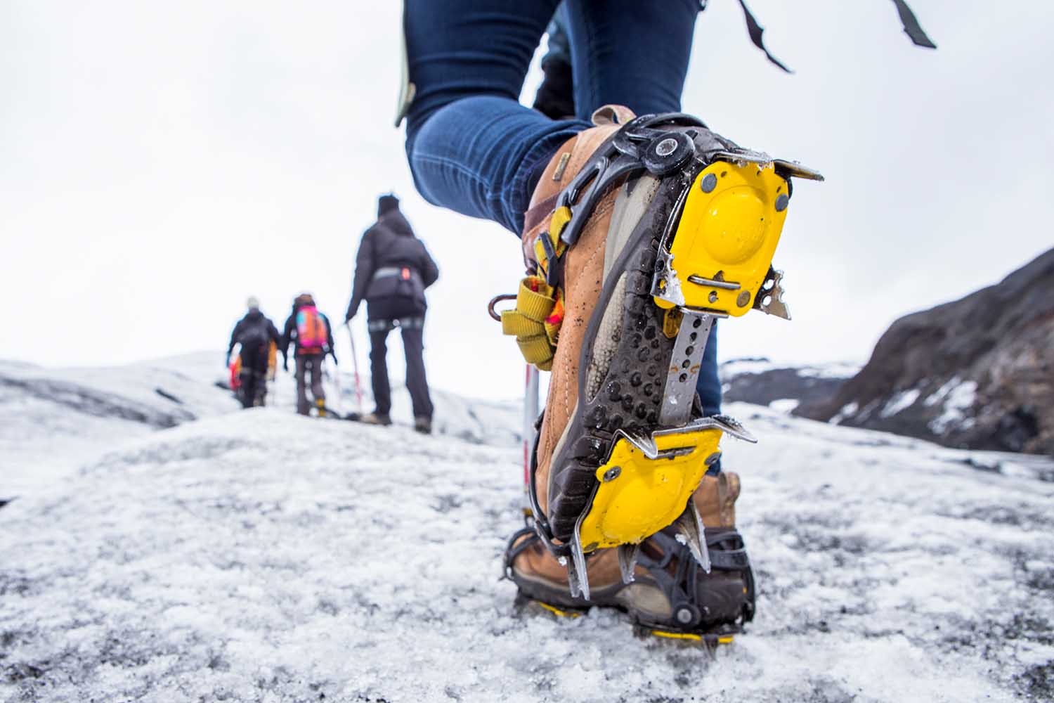 The crampons give good grip