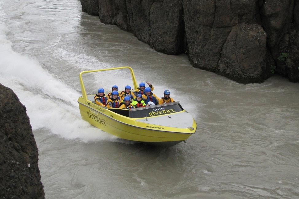 Jetboat on Hvítá river