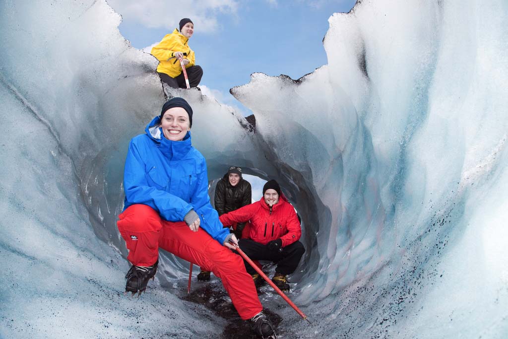 Inside the glacier ice