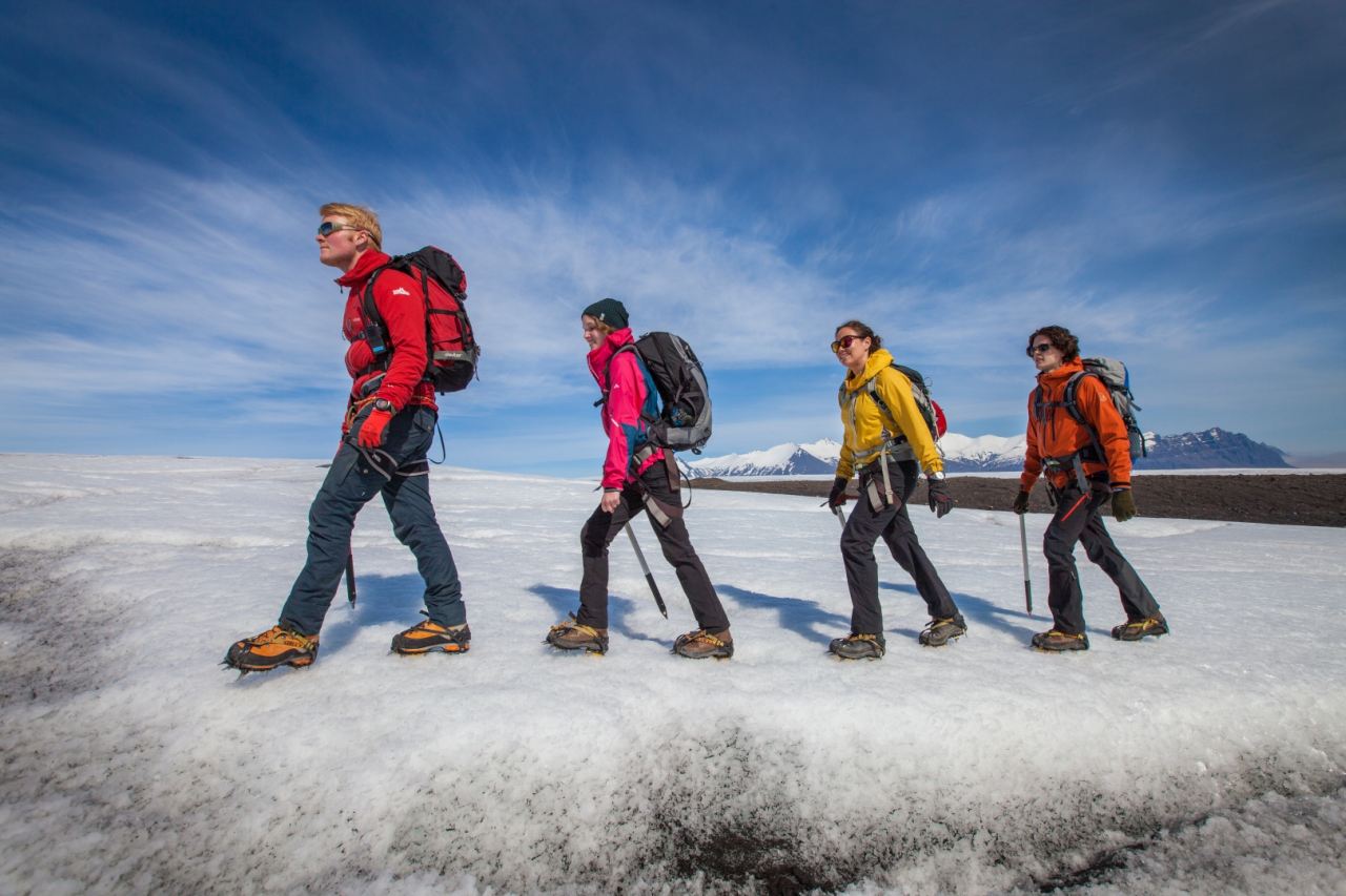 Walking on the glacier