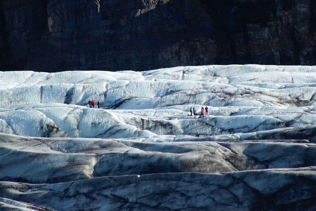 Glacier walk at Svínafellsjökull glacier