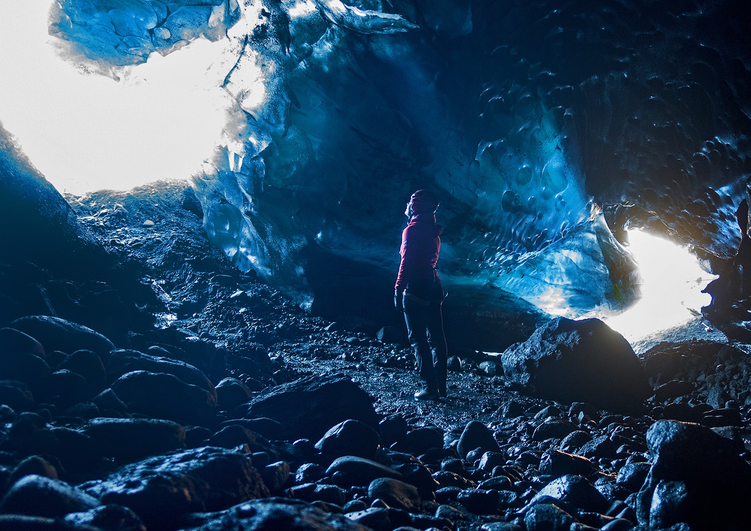 Inside the ice cave