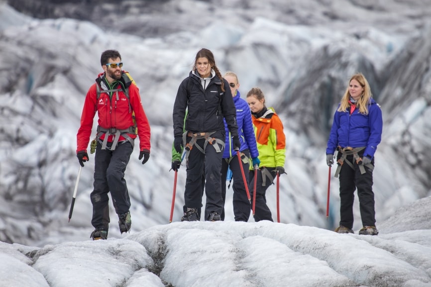 Walking on the glacier
