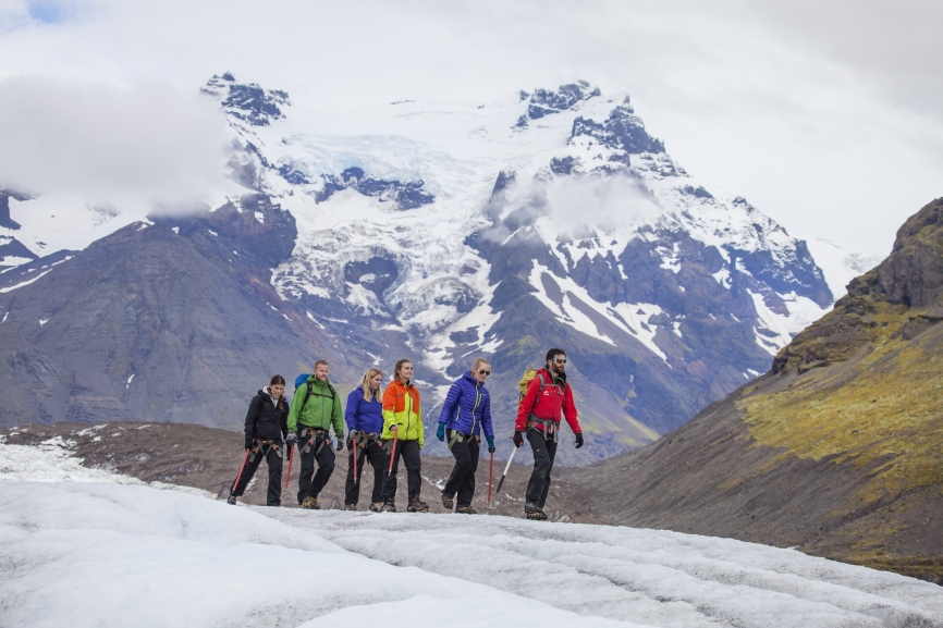 Walking on the glacier