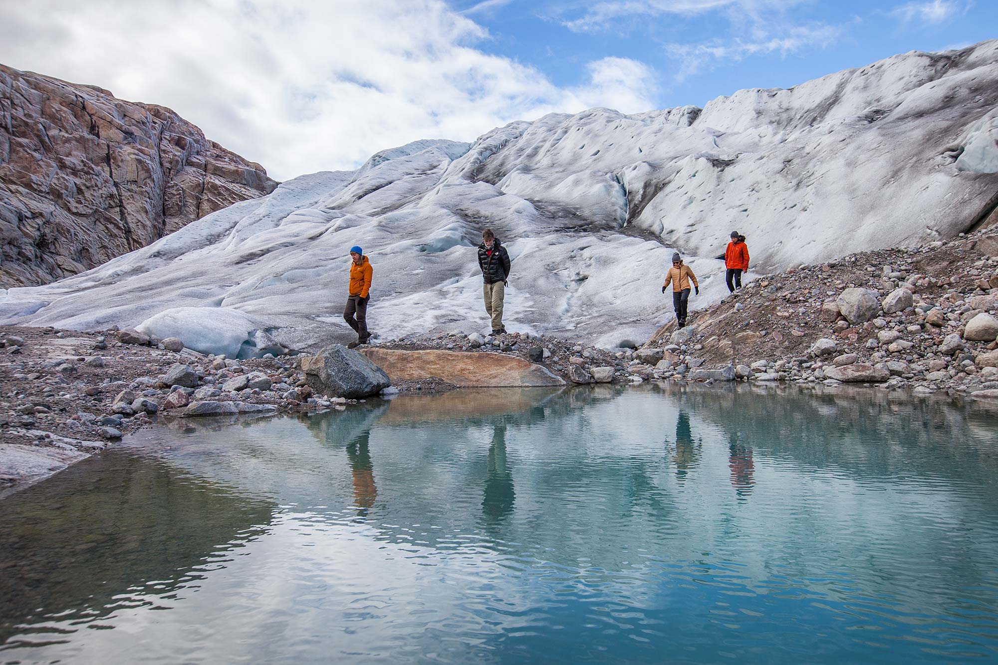 Hike up close to the Glacier, Greenland