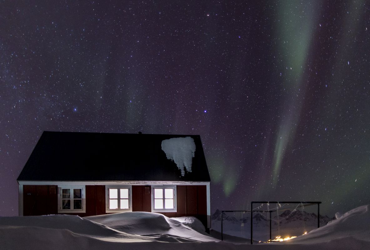 Northern Lights above the village