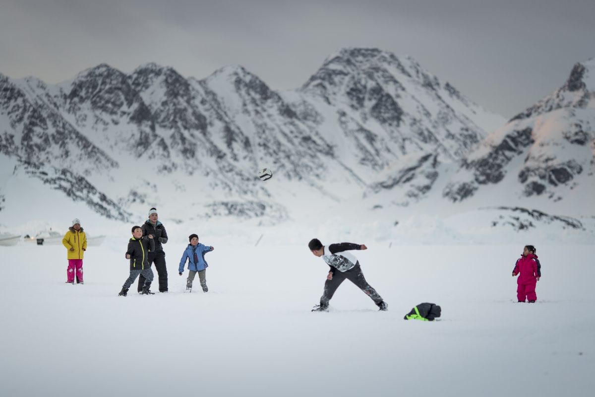 Pack ice is a great football field