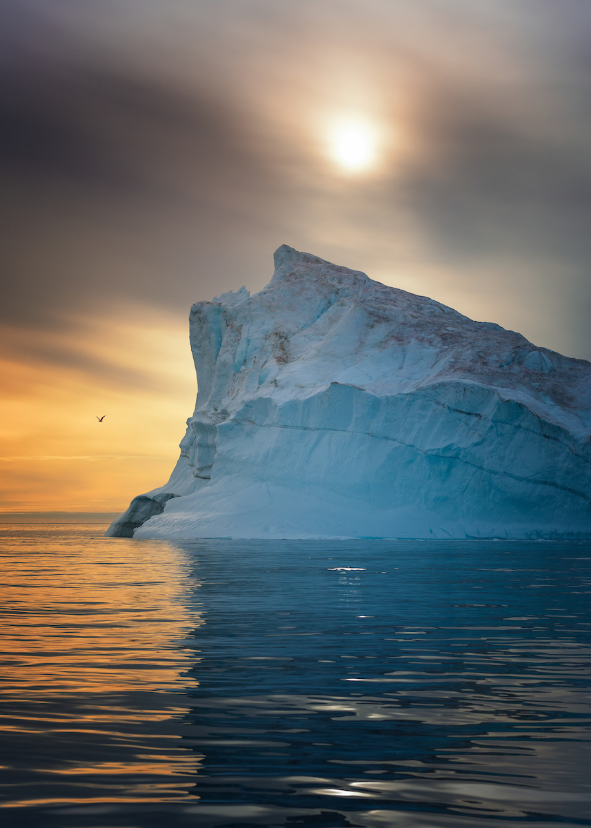 Sunset in the Icefjord in Ilulissat
