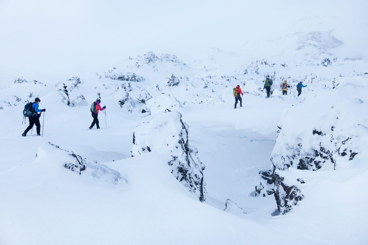 Skiing to Landmannalaugar
