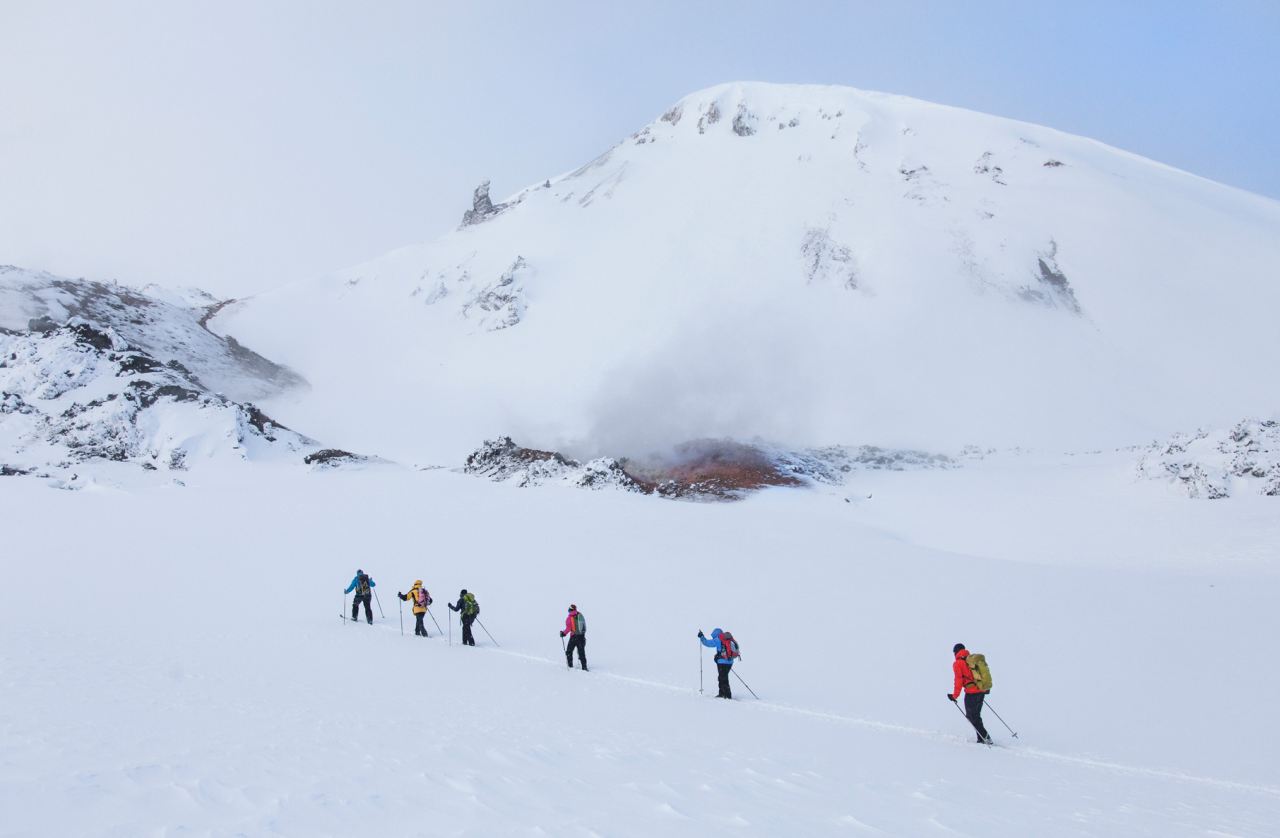 Skiing to Landmannalaugar